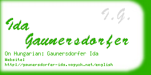 ida gaunersdorfer business card